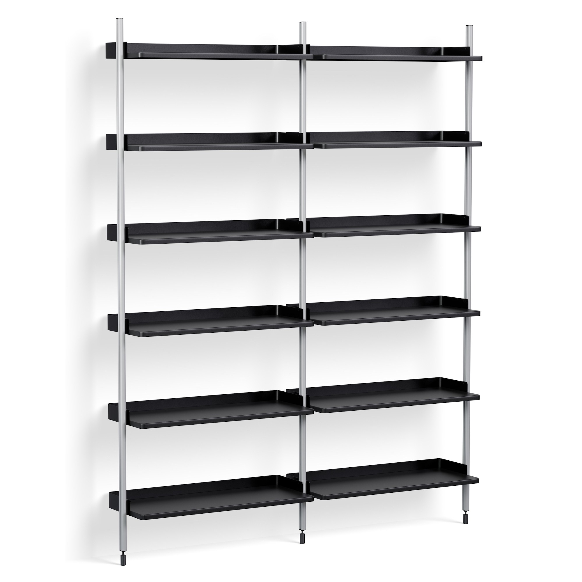 Pier System 102 – PS Black Shelves + Anodised Aluminium Profiles - HAY