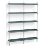 Blue Shelves + Anodised Aluminium Profiles – Pier System 112 - HAY