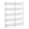 White Shelves + Anodised Aluminium Profiles – Pier System 112 - HAY