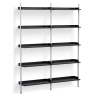 Black Shelves + Anodised Aluminium Profiles – Pier System 112 - HAY