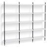 White Shelves + Black Anodised Aluminium Profiles – Pier System 113 - HAY