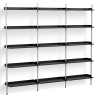 Black Shelves + Anodised Aluminium Profiles – Pier System 113 - HAY