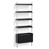 Black Shelves + Anodised Aluminium Profiles – Pier System 121 - HAY