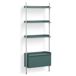 Blue Shelves + Anodised Aluminium Profiles – Pier System 131 - HAY