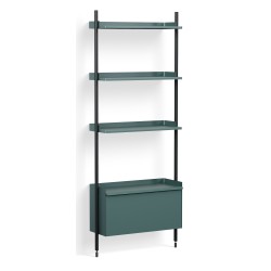 Blue Shelves + Black Anodised Aluminium Profiles – Pier System 131 - HAY