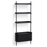 Black Shelves + Black Anodised Aluminium Profiles – Pier System 131 - HAY