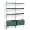 Blue Shelves + Anodised Aluminium Profiles – Pier System 132 - HAY