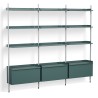 Blue Shelves + Anodised Aluminium Profiles – Pier System 133 - HAY