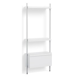 Pier System 141 – PS White Shelves + Anodised Aluminium Profiles - HAY