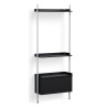 Pier System 141 – PS Black Shelves + Anodised Aluminium Profiles - HAY