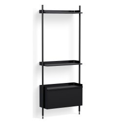 Pier System 141 – PS Black Shelves + Black Anodised Aluminium Profiles - HAY