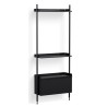 Pier System 141 – PS Black Shelves + Black Anodised Aluminium Profiles - HAY