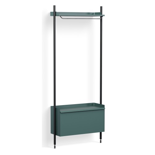 Pier System 1001 – PS Blue Shelves + Black Anodised Aluminium Profiles - HAY