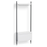 Pier System 1001 – PS White Shelves + Black Anodised Aluminium Profiles - HAY