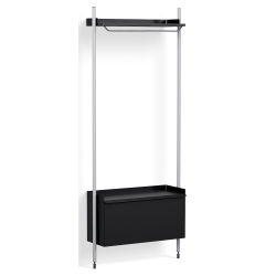 Pier System 1001 – PS Black Shelves + Anodised Aluminium Profiles - HAY