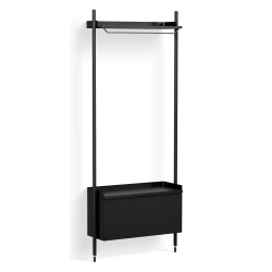 Pier System 1001 – PS Black Shelves + Black Anodised Aluminium Profiles - HAY