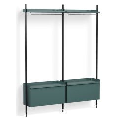 Pier System 1002 – PS Blue Shelves + Black Anodised Aluminium Profiles - HAY