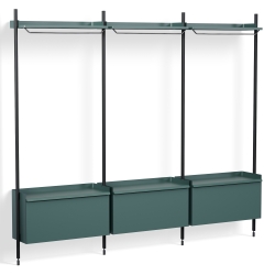 Pier System 1003 – PS Blue Shelves + Black Anodised Aluminium Profiles - HAY