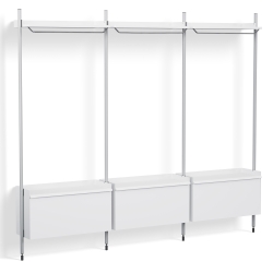 Pier System 1003 – PS White Shelves + Anodised Aluminium Profiles - HAY