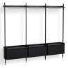 Pier System 1003 – PS Black Shelves + Black Anodised Aluminium Profiles - HAY