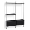 Pier System 1072 – PS Black Shelves + Anodised Aluminium Profiles - HAY