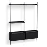 Pier System 1072 – PS Black Shelves + Black Anodised Aluminium Profiles - HAY