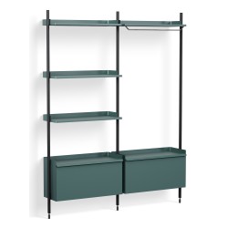 Pier System 1082 – PS Blue Shelves + Black Anodised Aluminium Profiles - HAY