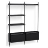 Pier System 1082 – PS Black Shelves + Black Anodised Aluminium Profiles - HAY