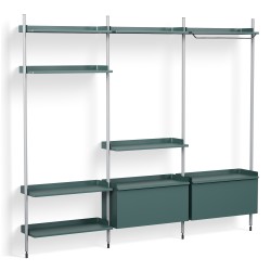 Pier System 1093 – PS Blue Shelves + Anodised Aluminium Profiles - HAY