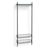 Pier System 1011 – PS Blue Shelf + Chromed Wire Shelves + Black Anodised Aluminium Profiles - HAY