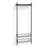 Pier System 1011 – PS Black Shelf + Chromed Wire Shelves + Black Anodised Aluminium Profiles - HAY