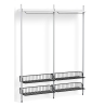 Pier System 1012 – PS White Shelves + Anthracite Wire Shelves + Anodised Aluminium Profiles - HAY