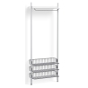 Pier System 1021 – PS White Shelf + Chromed Wire Shelves + Anodised Aluminium Profiles - HAY