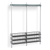 Pier System 1022 – PS Blue Shelves + Anthracite Wire Shelves + Anodised Aluminium Profiles - HAY