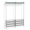 Pier System 1022 – PS Blue Shelves + Chromed Wire Shelves + Anodised Aluminium Profiles - HAY