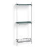 Pier System 1031 – PS Blue Shelves + Chromed Wire Shelf + Anodised Aluminium Profiles - HAY