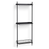 Pier System 1031 – PS Black Shelves + Anthracite Wire Shelf + Black Anodised Aluminium Profiles - HAY