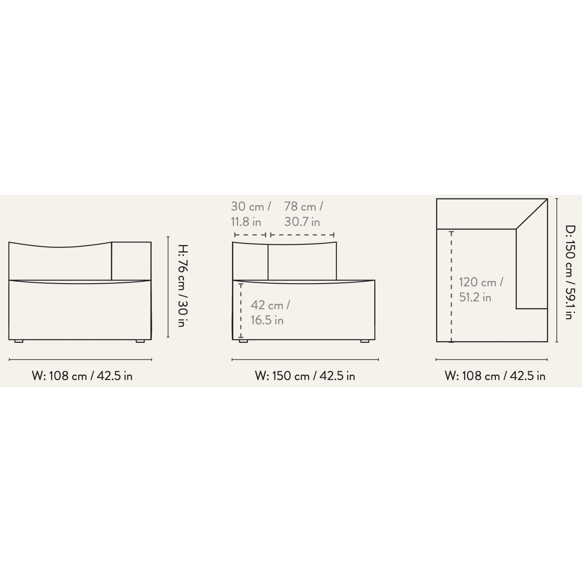 Chaise Longue Right L601 – CATENA Sofa - Ferm Living