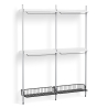 Pier System 1032 – PS White Shelves + Anthracite Wire Shelves + Anodised Aluminium Profiles - HAY