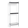 Pier System 1041 – PS Black Shelves + Chromed Wire Shelf + Anodised Aluminium Profiles - HAY