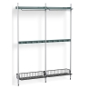 Pier System 1042 – PS Blue Shelves + Anthracite Wire Shelves + Anodised Aluminium Profiles - HAY