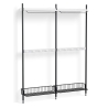 Pier System 1042 – PS White Shelves + Anthracite Wire Shelves + Black Anodised Aluminium Profiles - HAY