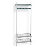 Pier System 1051 – PS Blue Shelves + Chromed Wire Shelves + Anodised Aluminium Profiles - HAY