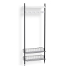 Pier System 1051 – PS White Shelves + Chromed Wire Shelves + Black Anodised Aluminium Profiles - HAY