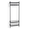 Pier System 1051 – PS Black Shelves + Chromed Wire Shelves + Black Anodised Aluminium Profiles - HAY