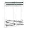 Pier System 1052 – PS Blue Shelves + Chromed Wire Shelves + Anodised Aluminium Profiles - HAY