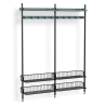 Pier System 1052 – PS Blue Shelves + Anthracite Wire Shelves + Black Anodised Aluminium Profiles - HAY