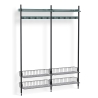 Pier System 1052 – PS Blue Shelves + Chromed Wire Shelves + Black Anodised Aluminium Profiles - HAY