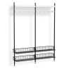 Pier System 1052 – PS White Shelves + Anthracite Wire Shelves + Black Anodised Aluminium Profiles - HAY