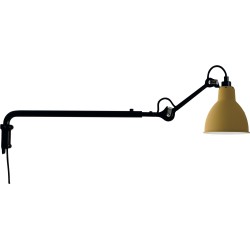 SOLD OUT - black / round yellow - Gras 203 - wall lamp - DCW éditions